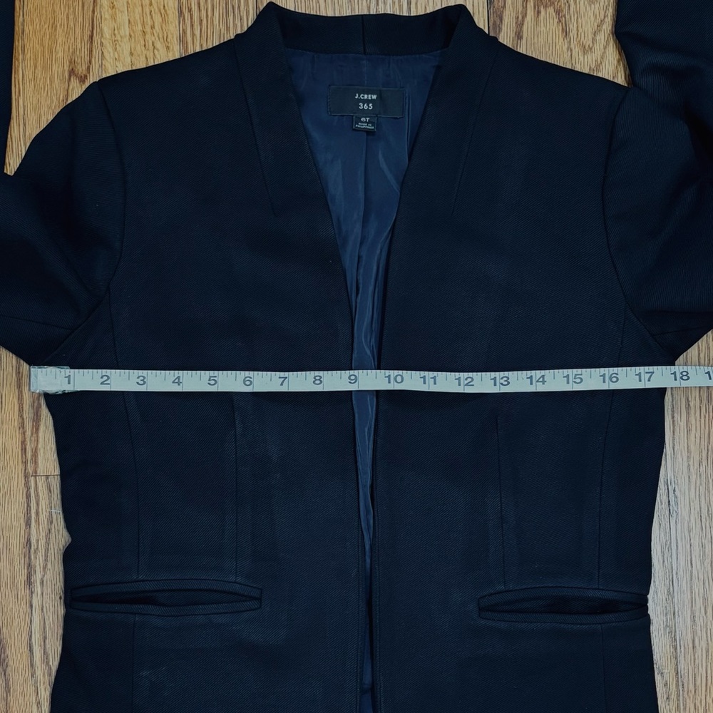 J.Crew 365 Going Out black open front tailered office business career blazer 6T - Picture 14 of 16